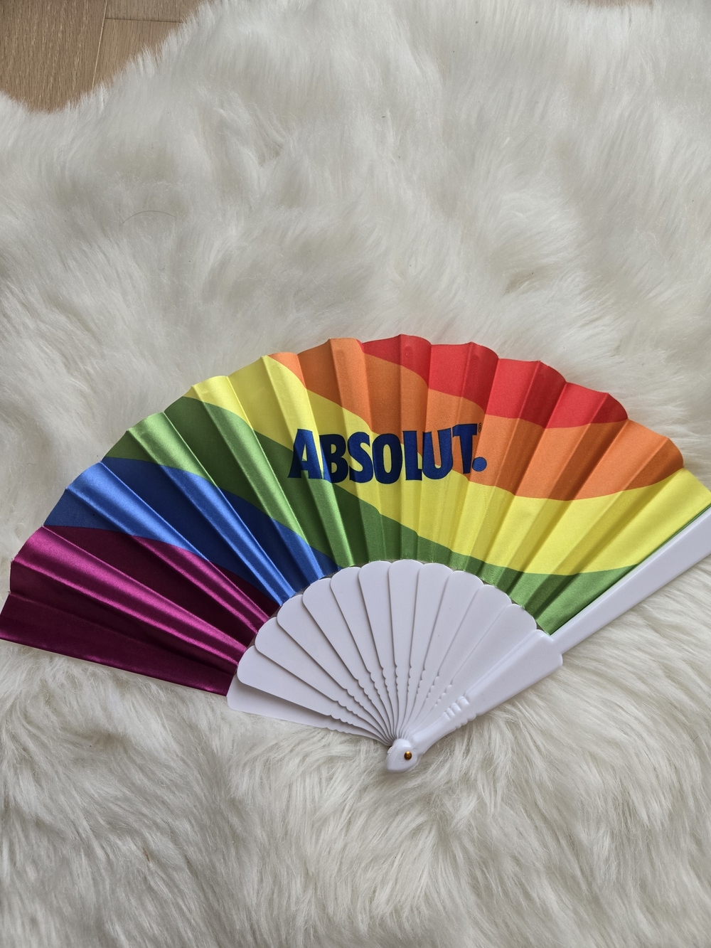 Absolut Rainbow Foldable Hand Fan